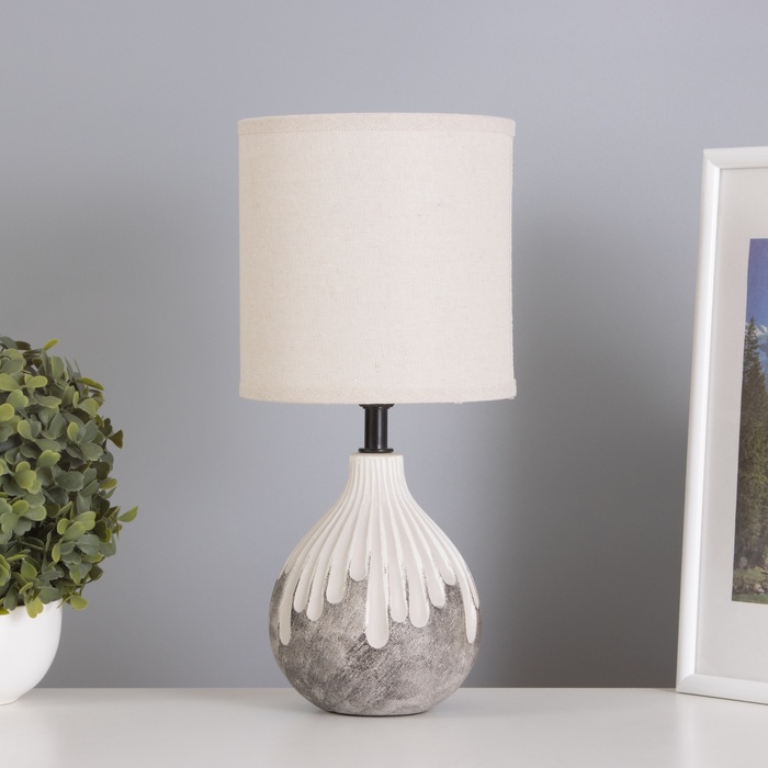 Лампа настольная «Срез» 1×40 Вт Е14 белый/черный 15×15×30 см - Фото 1