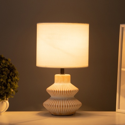 Лампа настольная «Крим» 1×40 Вт Е14 бежевый/оранжевый 18×18×29 см