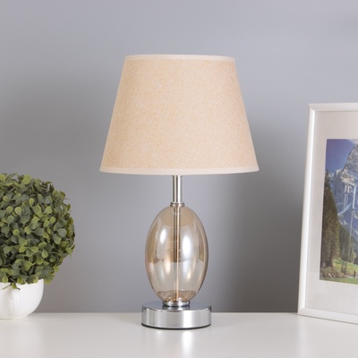 Лампа настольная «Изольда» 1×40 Вт Е27 шампань 22.5×22.5×38 см