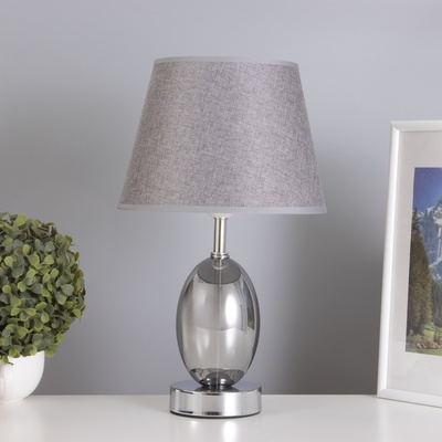 Лампа настольная «Изольда» 1×40 Вт Е27 дымчатый 22.5×22.5×38 см