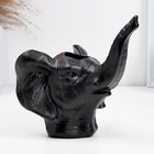 Кашпо - ваза «Слон», 13×12×15 см, 180 мл, чёрный - Фото 1
