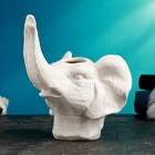 Декоративное кашпо для цветов «Слон», 15×12×13 см, керамика, белое - фото 64649034