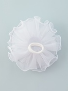 Бант для волос на резинке «Школьница», жатка края контраст, 16 см, сине-белый - фото 119336554