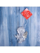 Ёлочная игрушка «Зимнее волшебство. Ангелочек с голубем» пластик, 10×7 см, белый 10497751