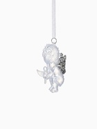 Ёлочная игрушка «Зимнее волшебство. Ангелочек с голубем» пластик, 10×7 см, белый 10497751