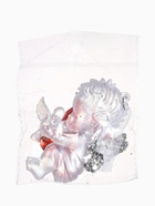 Ёлочная игрушка «Зимнее волшебство. Ангелочек с голубем» пластик, 10×7 см, белый - фото 122953170