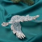 Ёлочная игрушка «Зимнее волшебство. Волшебный голубь», 11×2 см, прозрачный - Фото 3