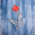 Ёлочная игрушка «Зимнее волшебство. Волшебный голубь», 11×2 см, прозрачный - Фото 4