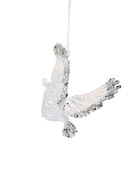 Ёлочная игрушка «Зимнее волшебство. Волшебный голубь», 11×2 см, прозрачный - Фото 6