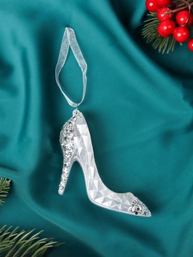 Ёлочная игрушка «Зимнее волшебство. Туфелька», 7?8 см, белый (комплект 2 шт)