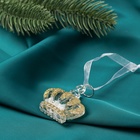 Ёлочные игрушки 2 шт. «Зимнее волшебство. Корона», 4×4.5 см, прозрачный с золотом - Фото 2