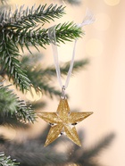 Ёлочные игрушки 3 шт. «Зимнее волшебство. Звезда», 5×5 см, прозрачный с золотом 10497772