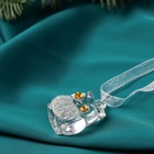 Ёлочные игрушки 3 шт. «Зимнее волшебство. Совушки», 3.5×3 см, прозрачный - Фото 2