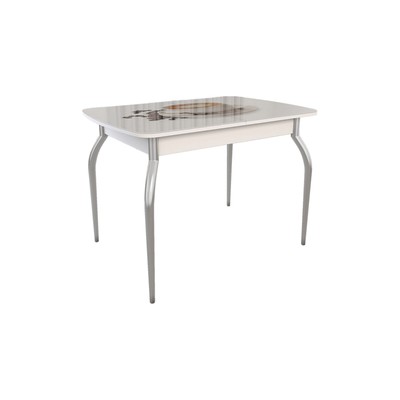 Стол обеденный раздвижной «Танго», 1460×750×750 мм, цвет белый/кофе