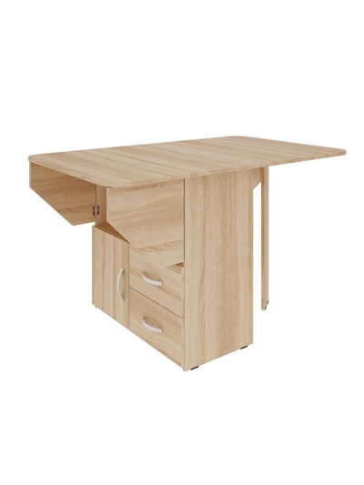 Стол – тумба раскладной, 1300×860×750 мм, цвет дуб сонома