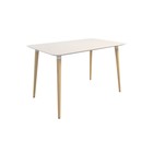 Стол обеденный «Сканди 1», 1200×750×750 мм, цвет белый/светлый лак - Фото 1