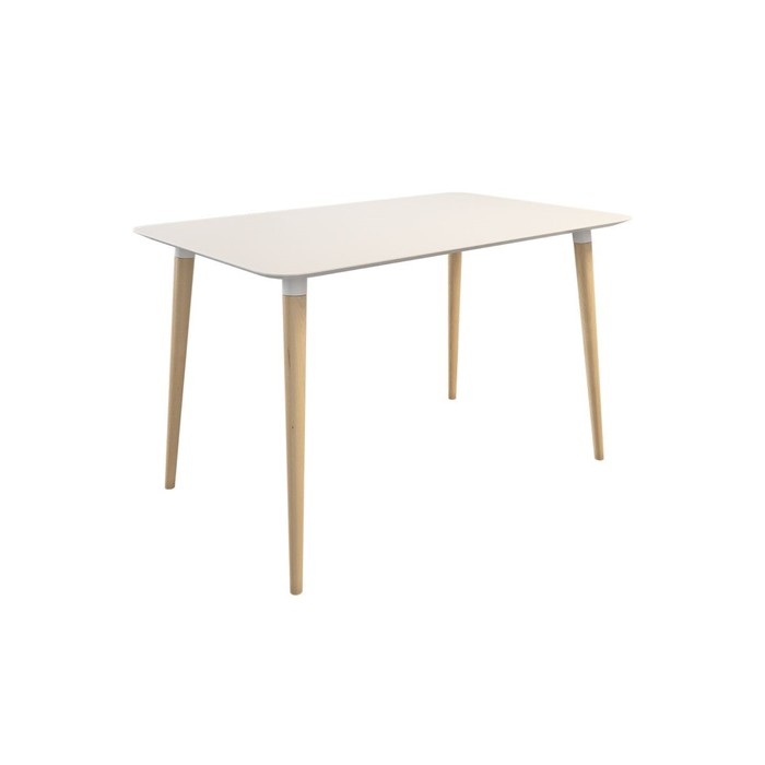 Стол обеденный «Сканди 1», 1200×750×750 мм, цвет белый/светлый лак - Фото 1