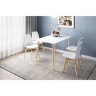 Стол обеденный «Сканди 1», 1200×750×750 мм, цвет белый/светлый лак - Фото 3