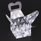 Коробка подарочная новогодняя складная ПВХ «Новый год» 5?5?5 см (комплект 5 шт) - фото 59385488