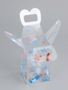 Коробка подарочная новогодняя складная ПВХ «С Праздником!» 6×6×10 см 10407798