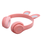 Беспроводные наушники «Зайчик», световые эффекты, складные, цвет розовый - Фото 4