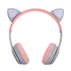 Беспроводные наушники «Котик», световые эффекты, складные, цвет серый - Фото 2