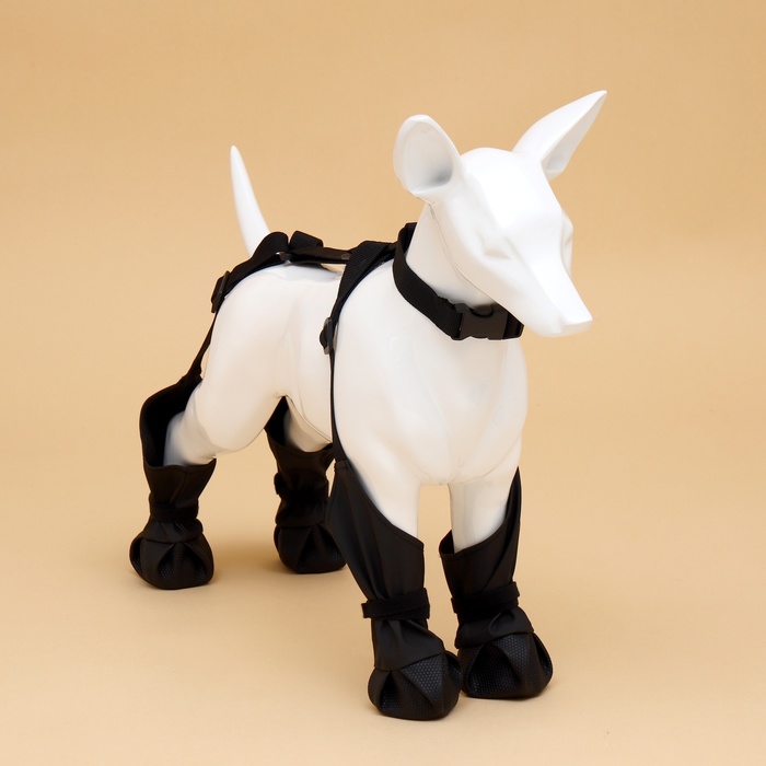 

Ботинки - чулки для собак, размер XS (Длина лап 25-32, ДС 12-18, ОШ 10-40 см) черные