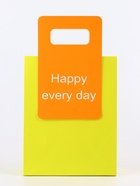 Пакет подарочный ламинированный с вырубной ручкой, 18×23×9 см, лайм - Фото 2