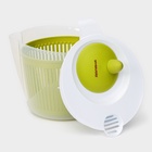 УЦЕНКА Центрифуга для сушки зелени Доляна Fresh cook, 2 л, пластик, цвет белый/зелёный - Фото 4