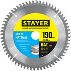 Диск пильный STAYER 3685-190-30-64, по алюминию, чистый рез, 64T, 190 х 30/20 мм 10783421 - фото 4152677