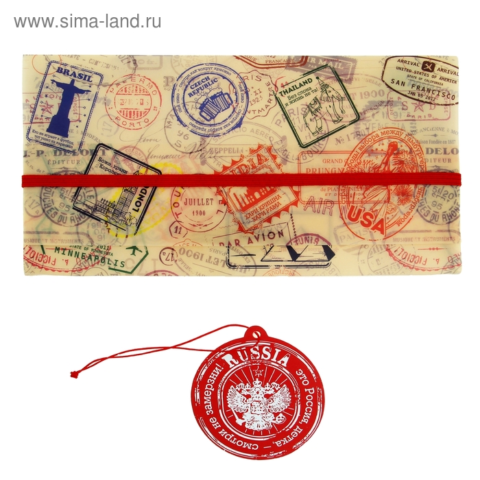 Туристический конверт для документов + бирка для чемодана "Russia" - Фото 1
