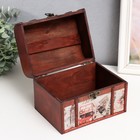 Шкатулка для украшений «Сундучок с ручкой. Париж», дерево, 15×20×15 см - фото 68147288