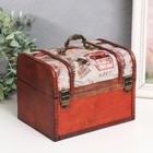 Шкатулка для украшений «Сундучок с ручкой. Париж», дерево, 15×20×15 см - фото 68147289