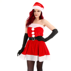 Карнавальный костюм «Мисс Санта», р-р 44-46, платье, колпак, пояс, перчатки - Фото 10