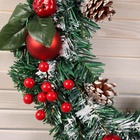 Венок новогодний d=40 см «Зимнее волшебство. Лесной фестиваль» с ягодами, шариками, шишками - фото 53193303