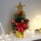 Искусственная ёлка настольная «Зимнее волшебство. Звёздная» в горшочке, цветок подарки, 27 см, ветки ПВХ отгибаются - Фото 2