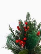 Новогодняя композиция на стол «Зимнее волшебство. Лесной фестиваль» пластик, шишки, ягоды, 30 см - фото 7508881