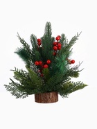 Новогодняя композиция на стол «Зимнее волшебство. Лесной фестиваль» зелень, ягоды, 30 см - фото 60151121