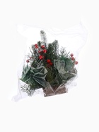 Новогодняя композиция на стол «Зимнее волшебство. Лесной фестиваль» зелень, ягоды, 30 см - фото 60151125