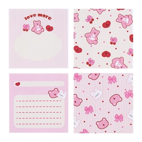 Блок с липким краем «Мишки», 74×74 мм, 90 листов, МИКС