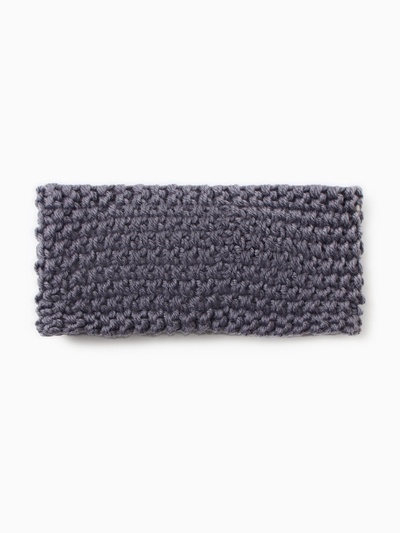 Повязка вязаная для девочки «Крошка Я», 17 см, серая