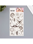 Переводные тату на тело чёрные «Сила природы», 10×20.5 см 10539344