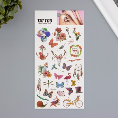 Переводные тату на тело цветные «Мелочи», 10×20.5 см