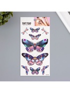 Переводные тату на тело цветные «Бабочки розово-сиреневые», 10?20.5 см (комплект 2 шт) - фото 42933826 Переводные тату на тело цветные «Бабочки розово-сиреневые», 10?20.5 см (комплект 2 шт) - фото 42933826