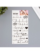 Переводные тату на тело чёрные «Волны», 10?20.5 см (комплект 2 шт) - фото 42933844