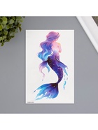 Переводная тату на тело цветная «Русалка фиолетовая», 11.4×21 см 10539365