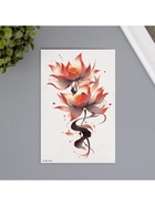 Переводная тату на тело цветная «Лотосы акварельные», 11.4?21 см (комплект 2 шт) - фото 42933891