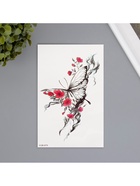 Переводная тату на тело цветная «Бабочка с сакурой», 11.4?21 см (комплект 2 шт) - фото 42933897