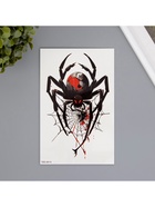 Переводная тату на тело цветная «Чёрная вдова», 12×19 см - фото 42933924