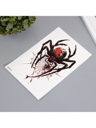 Переводная тату на тело цветная «Чёрная вдова», 12×19 см - фото 42933925